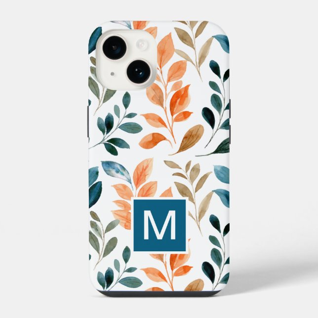 Monogram Boho flower Iphone Case (Back)