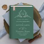 Monogram Book Cover Wedding Invitation<br><div class="desc">This Monogram Book Cover Wedding Invitation from the Charlotte Collection is inspired by a timeless,  classic book showcasing the couple's monogram inside a vintage botanical crest. Makes a perfect addition to a literary themed wedding!</div>