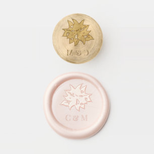 Monogram Botanical Couples Initials Wax Seal Stamp