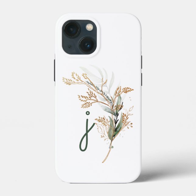 Monogram Botanical Eucalyptus Modern Premium Case-Mate iPhone Case (Back)