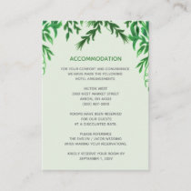 Monogram Botanical Greenery accommodation card