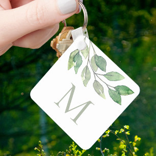 Monogram Botanical Keychain