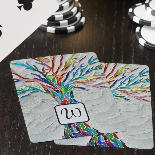 Monogram Botanical Poker Cards