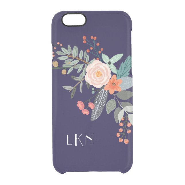 Monogram Botanical Uncommon iPhone Case (Back)