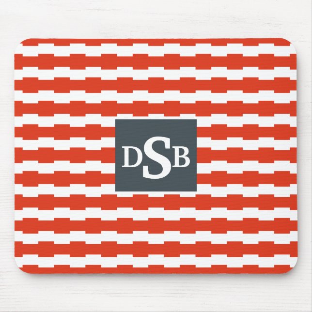 Monogram Boxstripe Pattern Mouse Pad (Front)