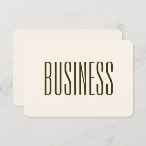 Monogram Brand or Business Name  Off_white Brown Note Card