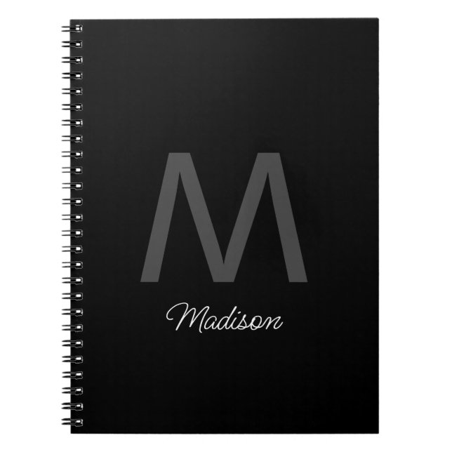 Monogram Bridesmaid Groomsmen Wedding Gift Favor Notebook (Front)