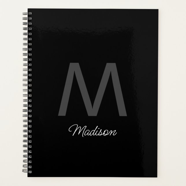 Monogram Bridesmaid Groomsmen Wedding Gift Favor Planner (Front)