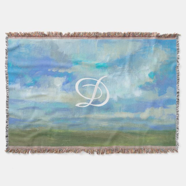 Monogram | Bright Day II Throw Blanket (Front)