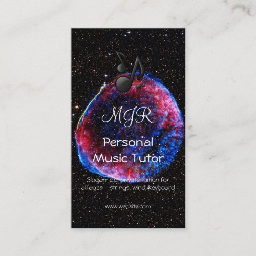 Monogram Brightest Supernova Ever space picture Business Card