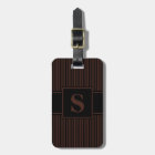 Monogram Brown Black Pinstripe