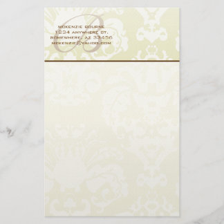Monogram Brown & Creme Stationery