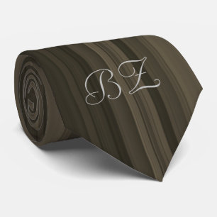 Monogram Brown Hues Pinstripe Neck Tie