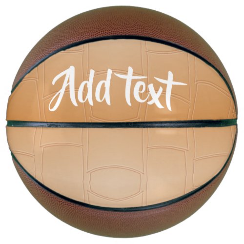 Monogram brown leather textured basketball