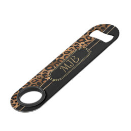 Monogram Brown Leopard Bar Key