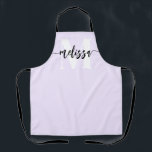 Monogram Brush Calligraphy Purple Apron<br><div class="desc">Bold serif monogram combined with brush handwritten calligraphy.</div>