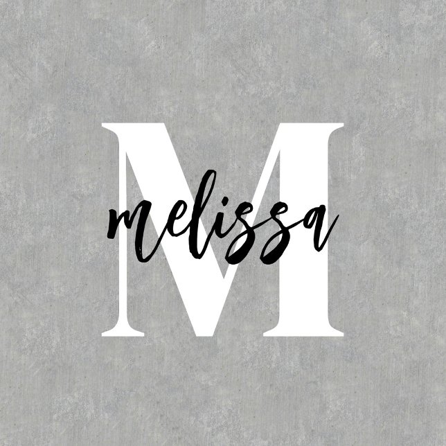 Monogram Brush Calligraphy Wall Decal (Creator Uploaded)