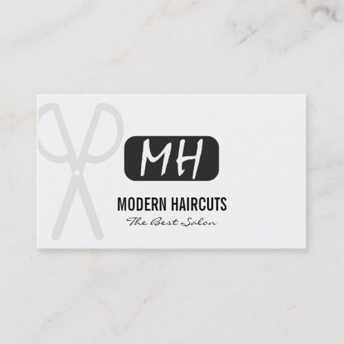 Monogram Brush Type Face Business Card