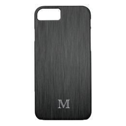 Monogram Brushed Metal Look iPhone 7 case