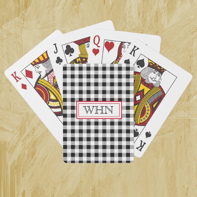 Monogram Buffalo Check, Red Accent Deck of Poker Cards (Creator Uploaded)