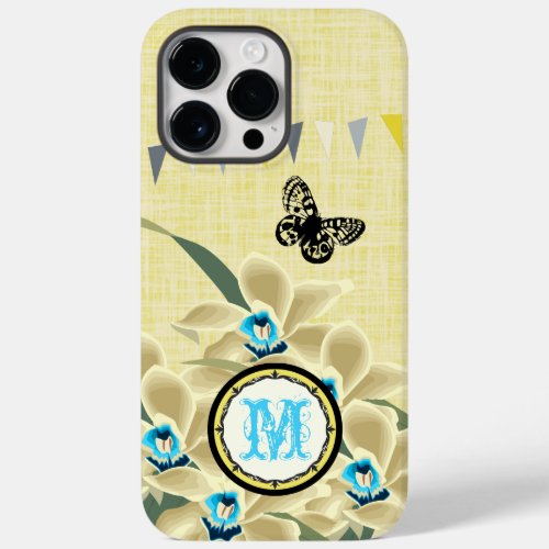 Monogram Bunting Vintage Orchid iphone Case_Mate iPhone 14 Pro Max Case