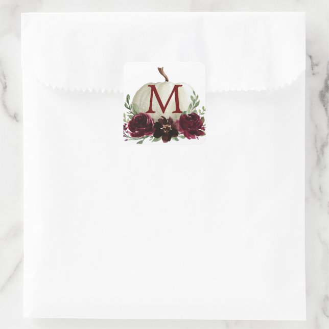 Monogram Burgundy Pumpkin Envelope Seals (Bag)