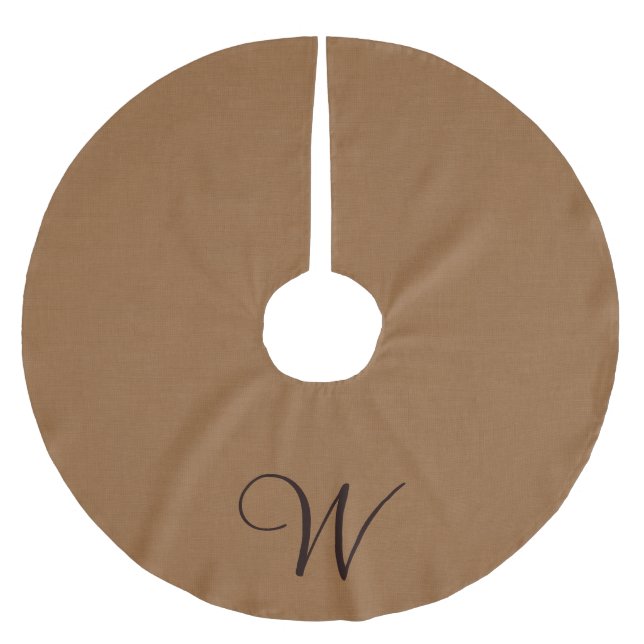 Monogram Burlap Tree Skirt (Front)