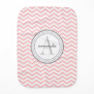 Monogram Burp Cloth - pink Monogram Burp Cloth - pink