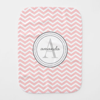 Monogram Burp Cloth - pink