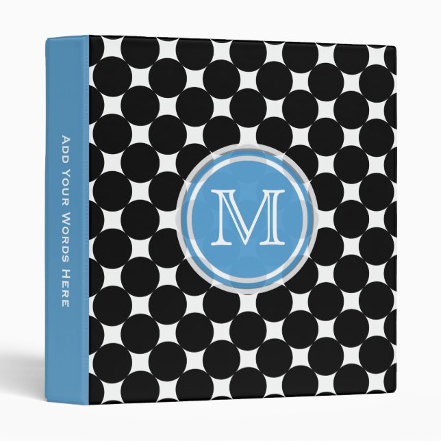 Monogram Burple Black And White Binder (Front/Spine)