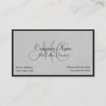 Monogram Business Card by BusinessCardsCards at Zazzle