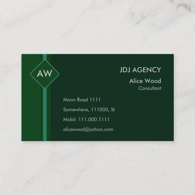 Monogram Business Card (Front)