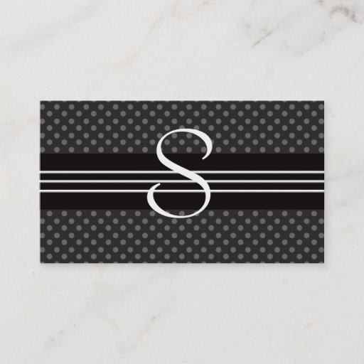 Customizable Monogram Business Card
