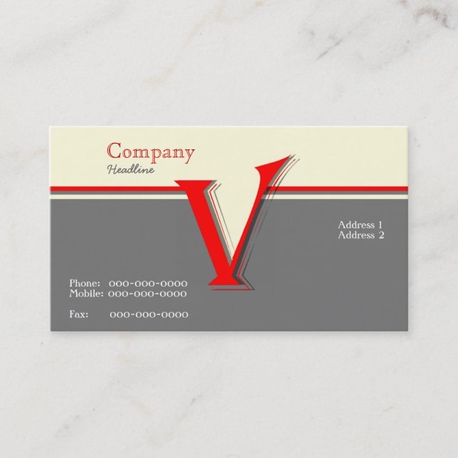 Monogram Business Card (Front)