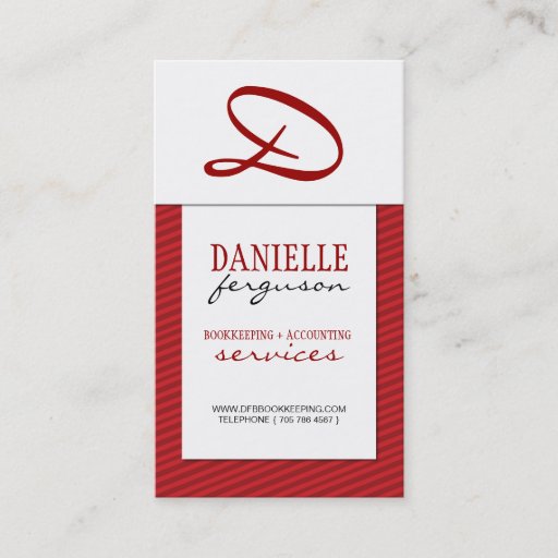 Customizable Monogram Business Card