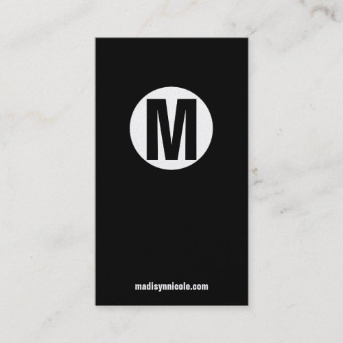 MONOGRAM BUSINESS CARD