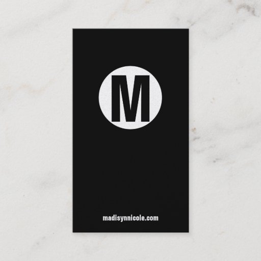 Customizable MONOGRAM BUSINESS CARD