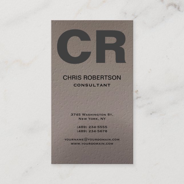 Monogram Business Card (Front)