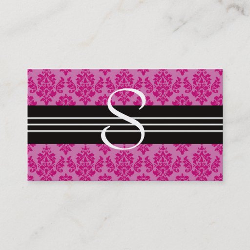 Customizable Monogram Business Card