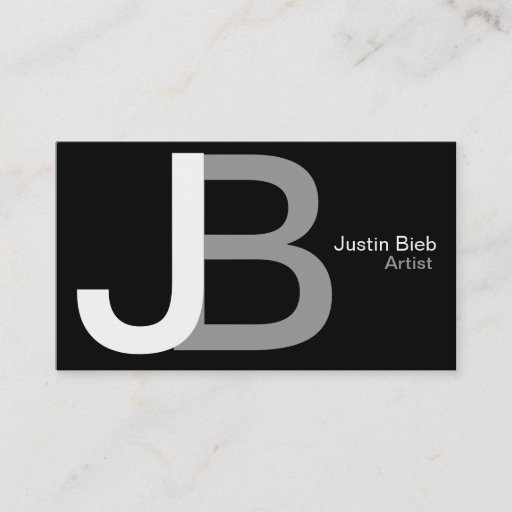 Customizable Monogram Business Card