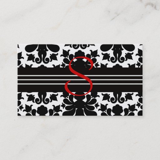 Customizable Monogram Business Card