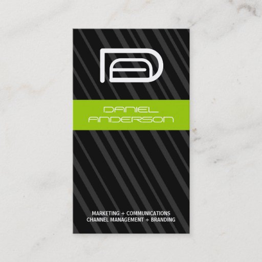 Customizable Monogram Business Card