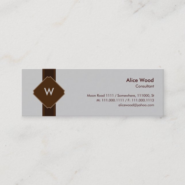 Monogram Business Card (Front)