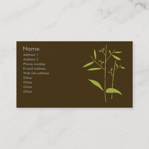 Monogram Business Card - Bamboo