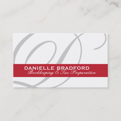 Customizable Monogram Business Cards