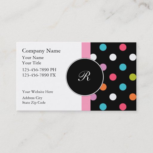 Customizable Monogram Business Cards