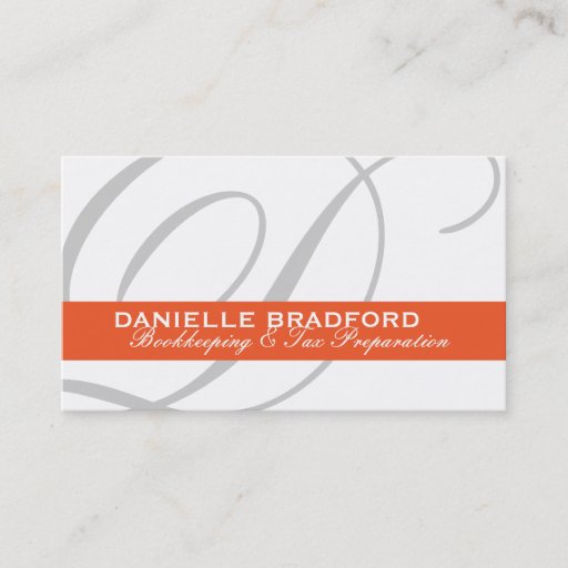 Customizable Monogram Business Cards