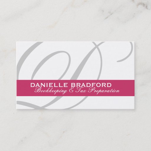 Customizable Monogram Business Cards