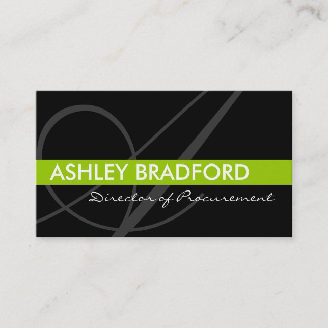 Monogram Business Cards (Front)