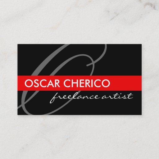 Customizable Monogram Business Cards